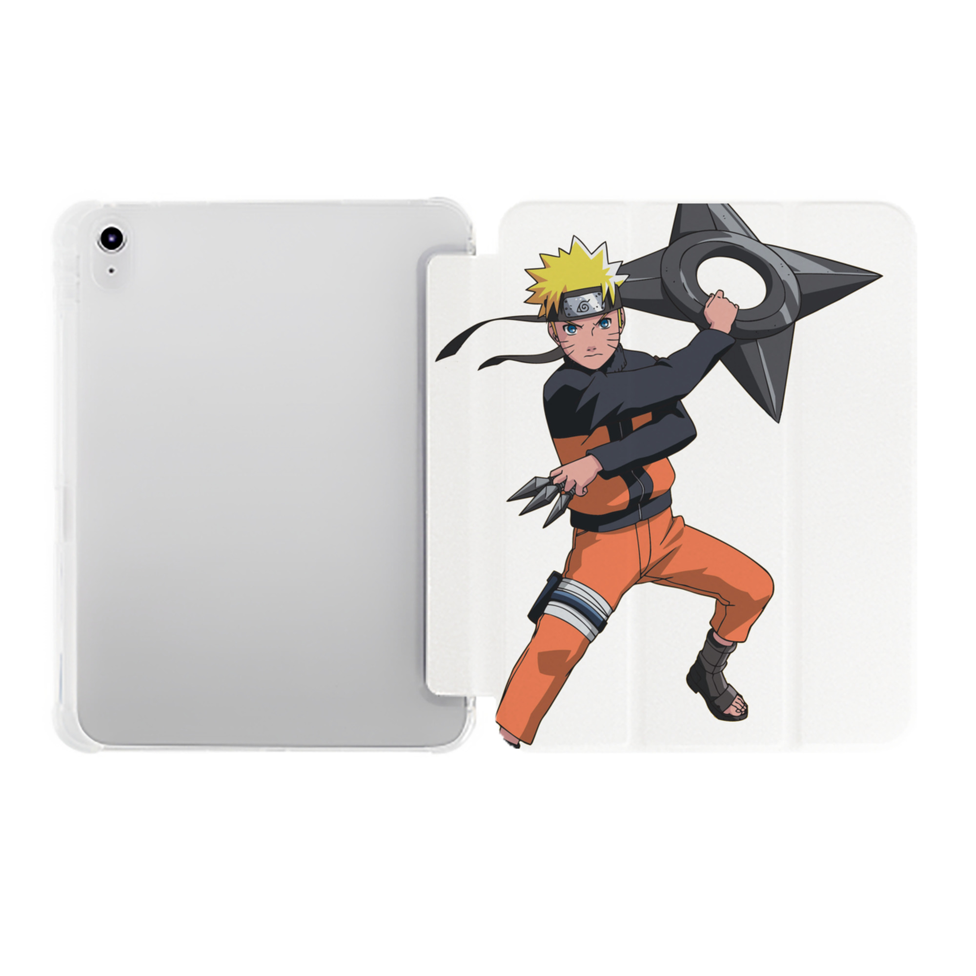 （画像用） NARUTO -ナルト- うずまき ナルト Uzumaki Naruto IPad ケース ペン収納付き 三つ折りスタンド PUレザー×シリコン 対応機種9.5/10.5/10.9インチ
